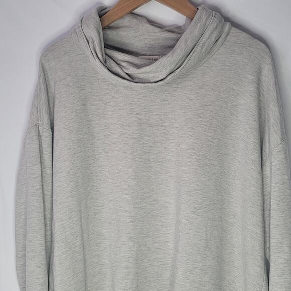 Garnet Hill- Cowl Neck Knit Tunic- Gray in color- size Medium - Picture 3 of 8